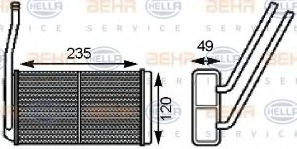 HELLA 8FH351000161 Теплообменник, отопление салона