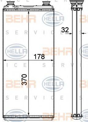 HELLA 8FH351000381 Теплообменник, отопление салона