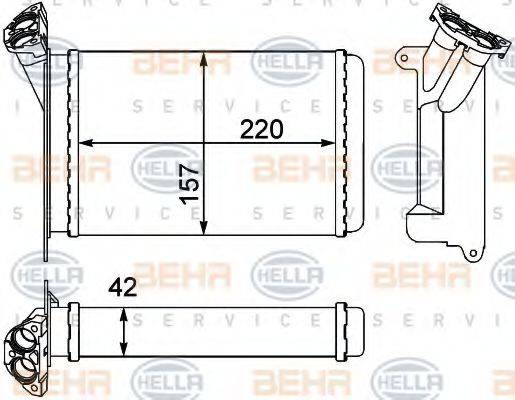 HELLA 8FH351000511 Теплообменник, отопление салона