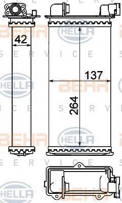 HELLA 8FH351000531 Теплообменник, отопление салона