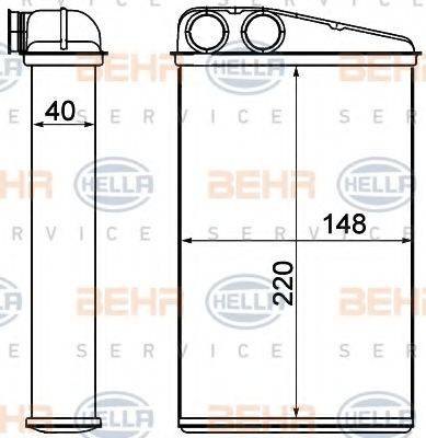 HELLA 8FH351000651 Теплообменник, отопление салона