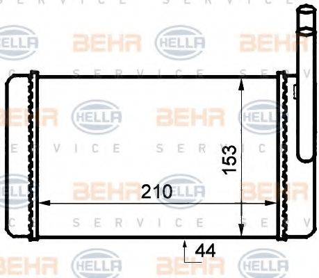 HELLA 8FH351024201 Теплообменник, отопление салона