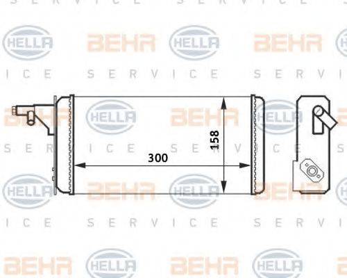 HELLA 8FH351024251 Теплообменник, отопление салона