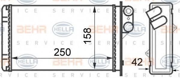 HELLA 8FH351024331 Теплообменник, отопление салона