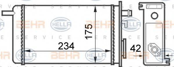 HELLA 8FH351024341 Теплообменник, отопление салона