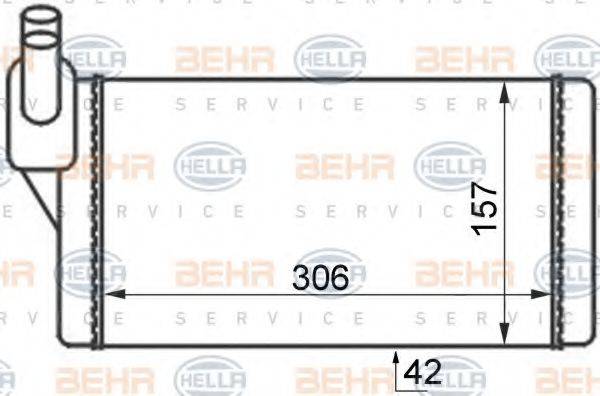 HELLA 8FH351024401 Теплообменник, отопление салона