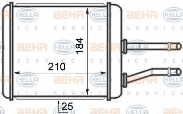 HELLA 8FH351024421 Теплообменник, отопление салона