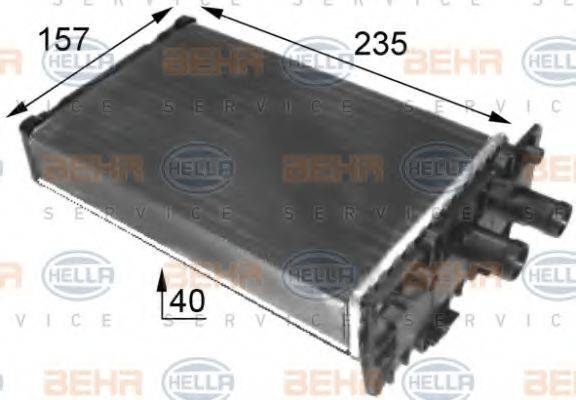 HELLA 8FH351024431 Теплообменник, отопление салона