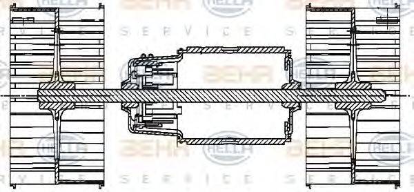 HELLA 8EW351024481 Вентилятор салона