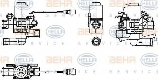 HELLA 9XL351024501 Регулирующий клапан охлаждающей жидкости