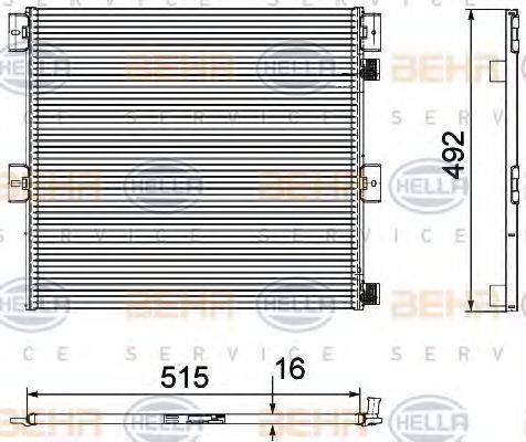 HELLA 8FC351029351 Конденсатор, кондиционер