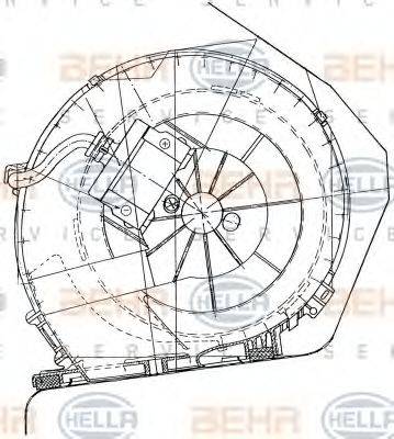 HELLA 8EW351034051 Вентилятор салона