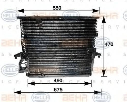 HELLA 8FC351035031 Конденсатор, кондиционер