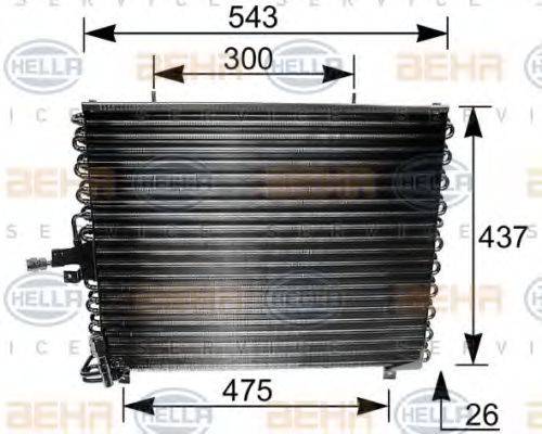 HELLA 8FC351035211 Конденсатор, кондиционер