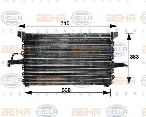 HELLA 8FC351035331 Конденсатор, кондиционер