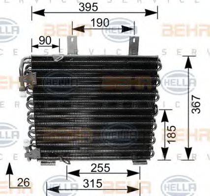 HELLA 8FC351035621 Конденсатор, кондиционер