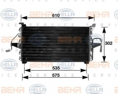HELLA 8FC351035681 Конденсатор, кондиционер