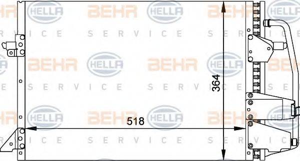 HELLA 8FC351035701 Конденсатор, кондиционер