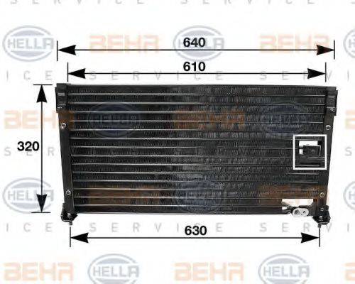 HELLA 8FC351035711 Конденсатор, кондиционер