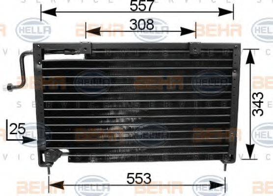 HELLA 8FC351035741 Конденсатор, кондиционер