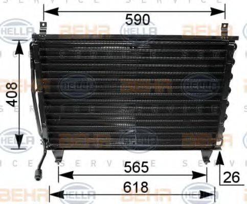 HELLA 8FC351035781 Конденсатор, кондиционер