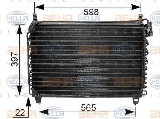 HELLA 8FC351035791 Конденсатор, кондиционер