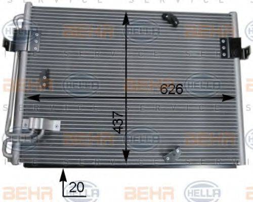HELLA 8FC351036151 Конденсатор, кондиционер