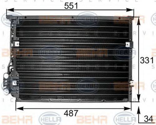 HELLA 8FC351036221 Конденсатор, кондиционер