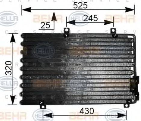 HELLA 8FC351036741 Конденсатор, кондиционер