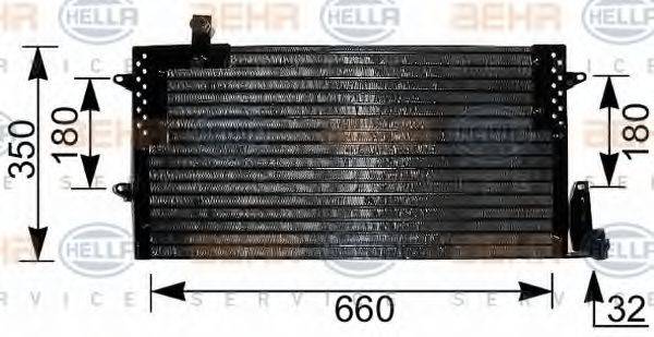 HELLA 8FC351036791 Конденсатор, кондиционер