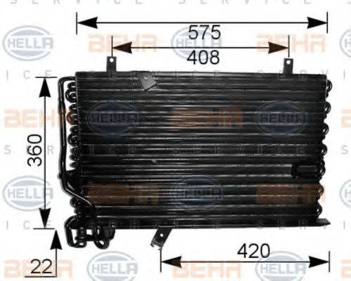HELLA 8FC351037131 Конденсатор, кондиционер