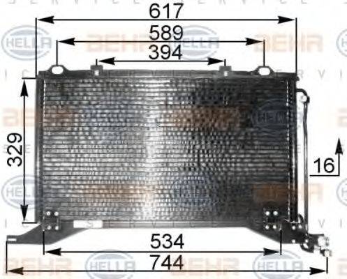 HELLA 8FC351037171 Конденсатор, кондиционер