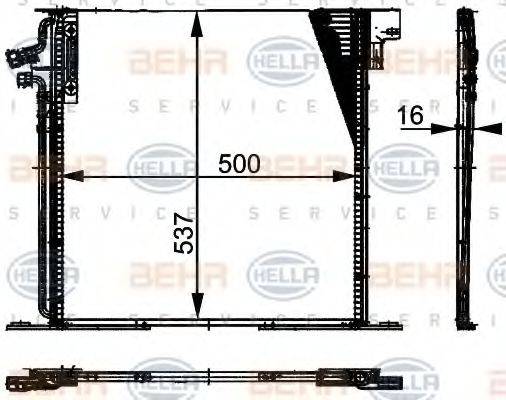 HELLA 8FC351037341 Конденсатор, кондиционер