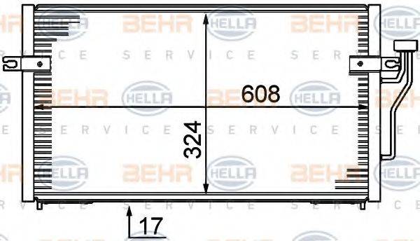 HELLA 8FC351037351 Конденсатор, кондиционер