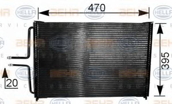 HELLA 8FC351037551 Конденсатор, кондиционер