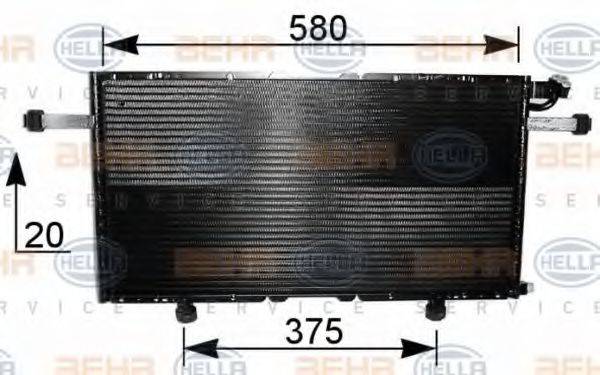 HELLA 8FC351037601 Конденсатор, кондиционер