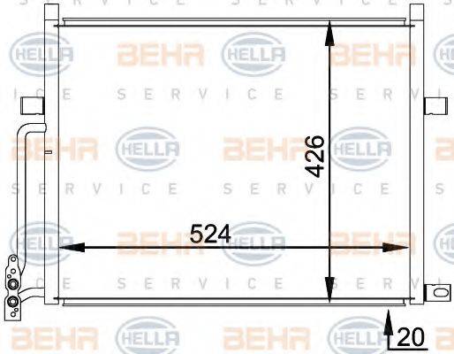 HELLA 8FC351038201 Конденсатор, кондиционер