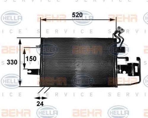 HELLA 8FC351038251 Конденсатор, кондиционер