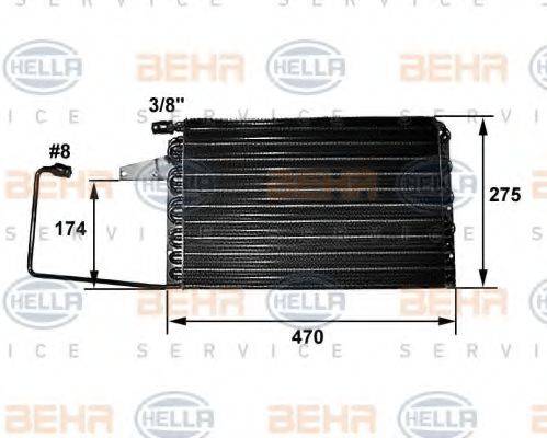 HELLA 8FC351038401 Конденсатор, кондиционер