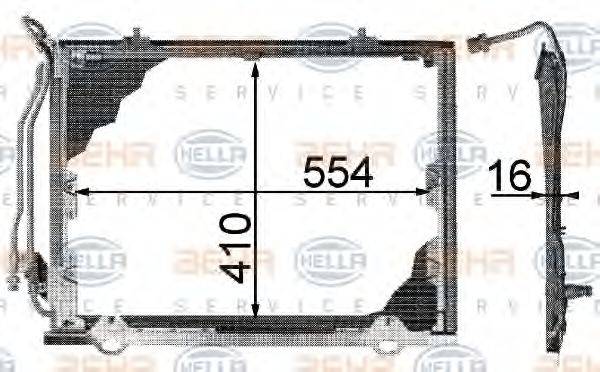 HELLA 8FC351038451 Конденсатор, кондиционер