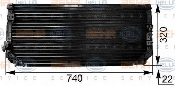HELLA 8FC351038521 Конденсатор, кондиционер