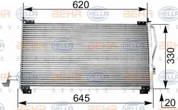 HELLA 8FC351038541 Конденсатор, кондиционер