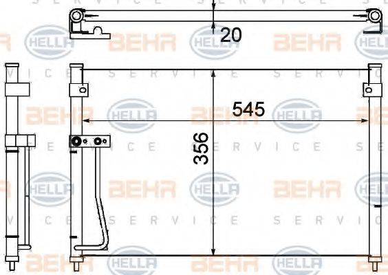 HELLA 8FC351038701 Конденсатор, кондиционер