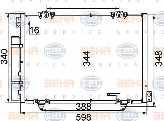 HELLA 8FC351038731 Конденсатор, кондиционер