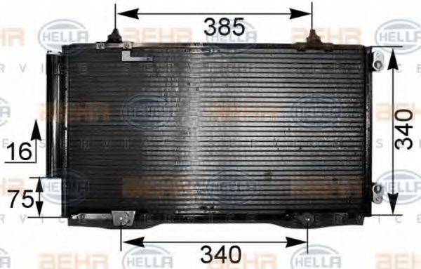 HELLA 8FC351038741 Конденсатор, кондиционер