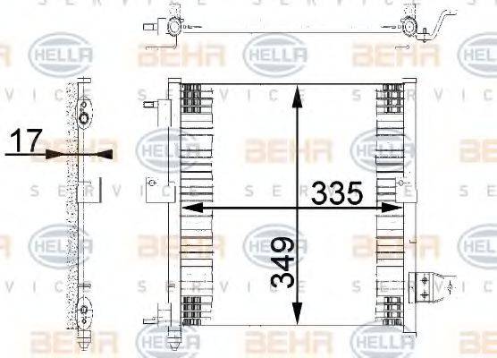 HELLA 8FC351038781 Конденсатор, кондиционер