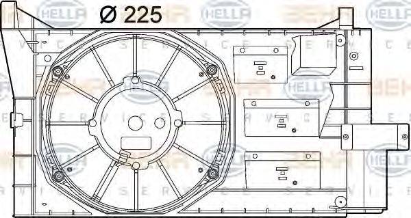 HELLA 8EW351039631 Вентилятор, охлаждение двигателя