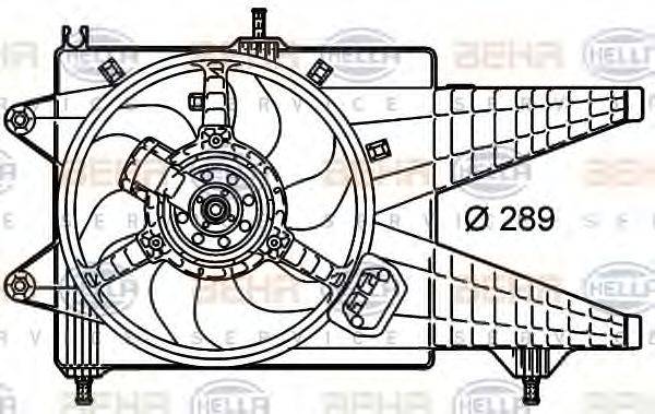 HELLA 8EW351039651 Вентилятор, охлаждение двигателя