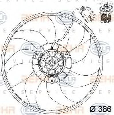 HELLA 8EW351039701 Вентилятор, охлаждение двигателя