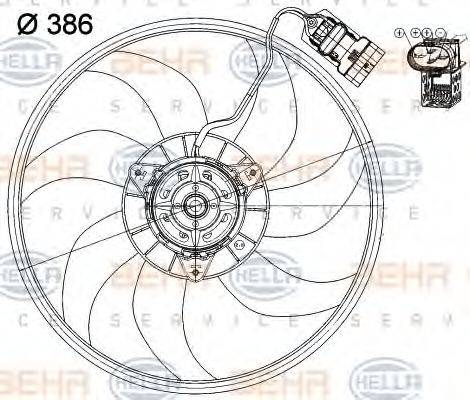 HELLA 8EW351039731 Вентилятор, охлаждение двигателя